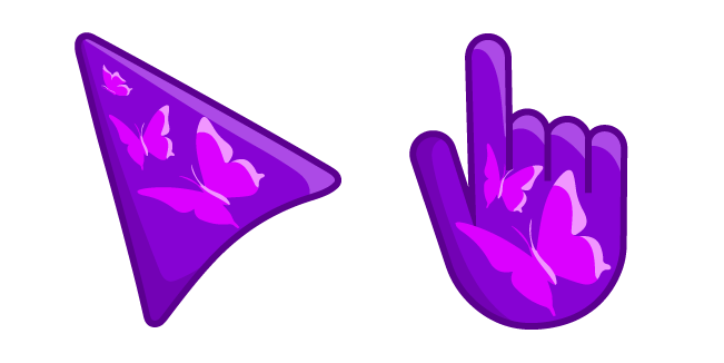 Purple Butterflies Cursor