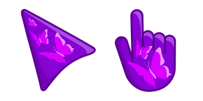 Курсор Purple Butterflies