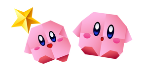 Origami Kirby and Star cursor