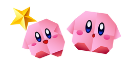 Origami Kirby and Star Cursor