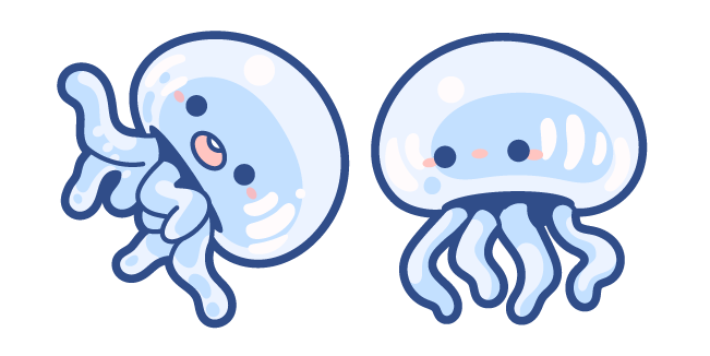 Cute Blue Jellyfish Cursor