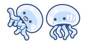 Cute Blue Jellyfish Curseur