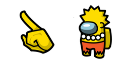 Among Us The Simpsons Lisa Simpson Character Cursor