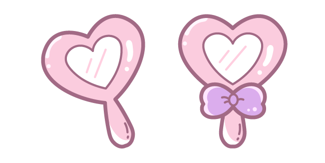Cute Pink Mirror Heart Cursor