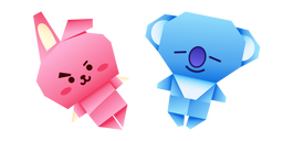 Origami BT21 Cooky and Koya Cursor