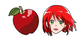 Курсор Snow White with the Red Hair Shirayuki and Apple