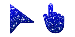 Dark Blue Glitter Cursor