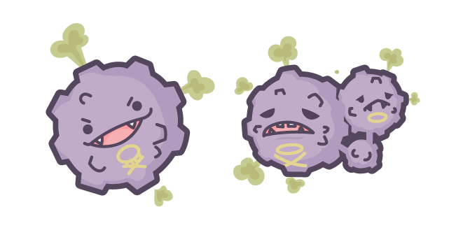 Cute Pokemon Koffing and Weezing Cursor