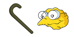 The Simpsons Hans Moleman and Cane Cursor