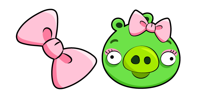 Angry Birds Female Pig and Pink Bow курсор