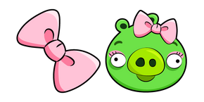 Angry Birds Female Pig and Pink Bow cursor