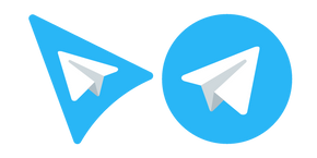 Blue Telegram Messenger Icon Curseur