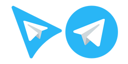 Blue Telegram Messenger Icon Cursor