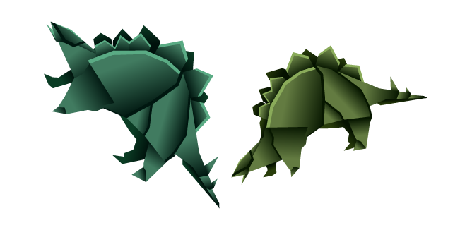 Origami Green Stegosaurus Cursor