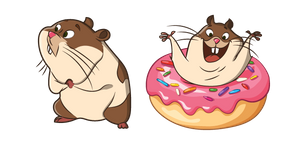 Cute Hamster with Donut Cursor