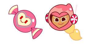 Cookie Run Pink Choco Cookie and Pink Candy cursor