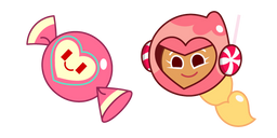 Cookie Run Pink Choco Cookie and Pink Candy Cursor