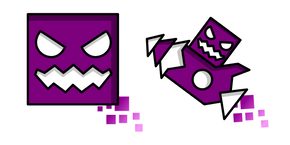 Geometry Dash Cube 145 and Ship 13 Curseur