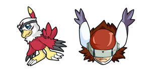 Курсор Digimon Hawkmon and Silphymon