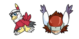 Digimon Hawkmon and Silphymon Cursor