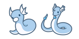 Cute Pokemon Dratini and Dragonair Cursor