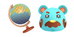 Курсор Animal Crossing Beardo and Globe