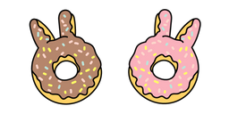 VSCO Girl Pink and Brown Easter Donuts Cursor