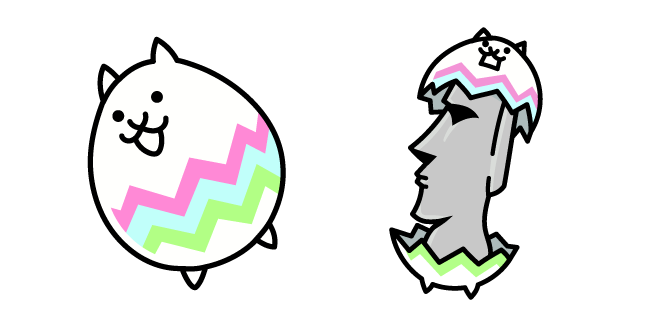 The Battle Cats Eggy Cat and Easter Cat Cursor