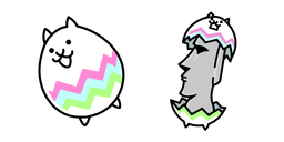 The Battle Cats Eggy Cat and Easter Cat Cursor