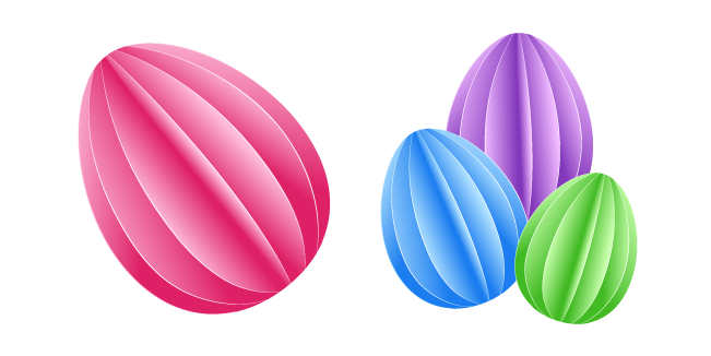 Origami Colorful Easter Eggs Cursor