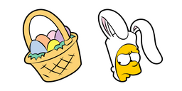 The Simpsons Easter Bunny Bart and Basket of Easter Eggs Curseur