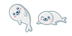 Cute White Seal Curseur