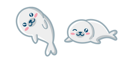 Cute White Seal Cursor