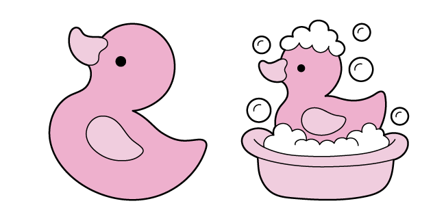 VSCO Girl Pink Bath Duck Cursor