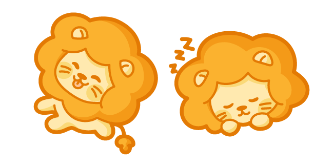 Cute Funny and Sleeping Lion Cursor