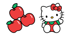 Hello Kitty and Red Apples Curseur