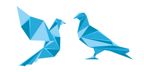 Origami Blue Pigeon Curseur