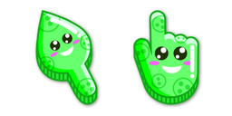 Green Leaf Smile Cursor