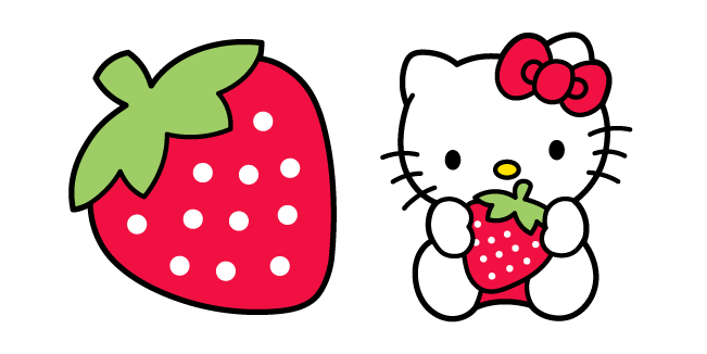 Hello Kitty and Red Strawberry курсор