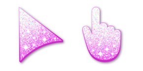 White-Pink Glitter Cursor