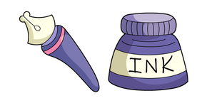 VSCO Girl Ink Pen and Ink Jar Curseur