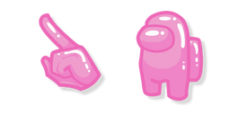 Among Us Pink Gum Character Cursor