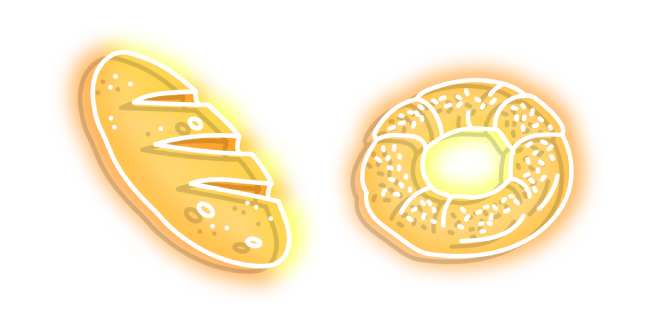 Neon Bread and Bagel Cursor