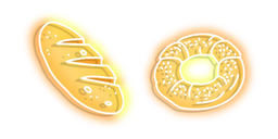 Neon Bread and Bagel Cursor