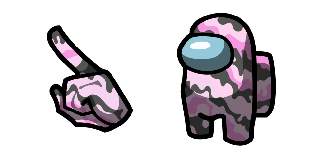 Among Us Pink Camouflage Character Cursor