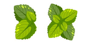 Green Mint Leaves Curseur