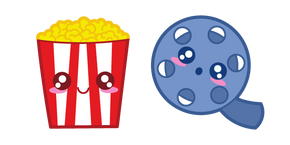 Kawaii Popcorn and Film Curseur