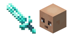 Minecraft Michael Stoyke and Diamond Sword Curseur