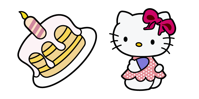 Hello Kitty and Birthday Cake Cursor