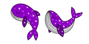 VSCO Girl Shining Purple Whale Curseur
